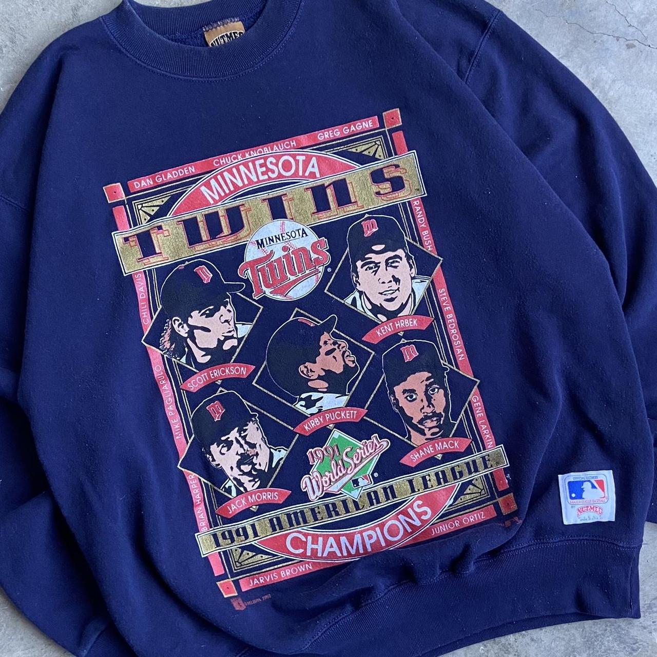 Vintage Minnesota Twins Mlb Large 1991 World Series Champions Minnesota  Twins Baseball Unisex Sweatshirt