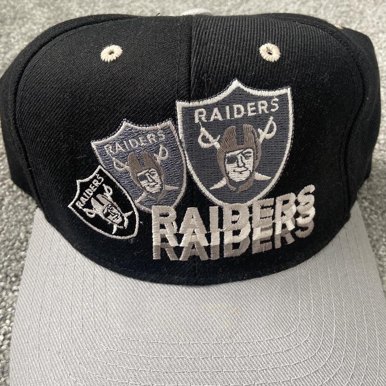 Vintage 90s Los Angeles Raiders SnapBack hat By - Depop