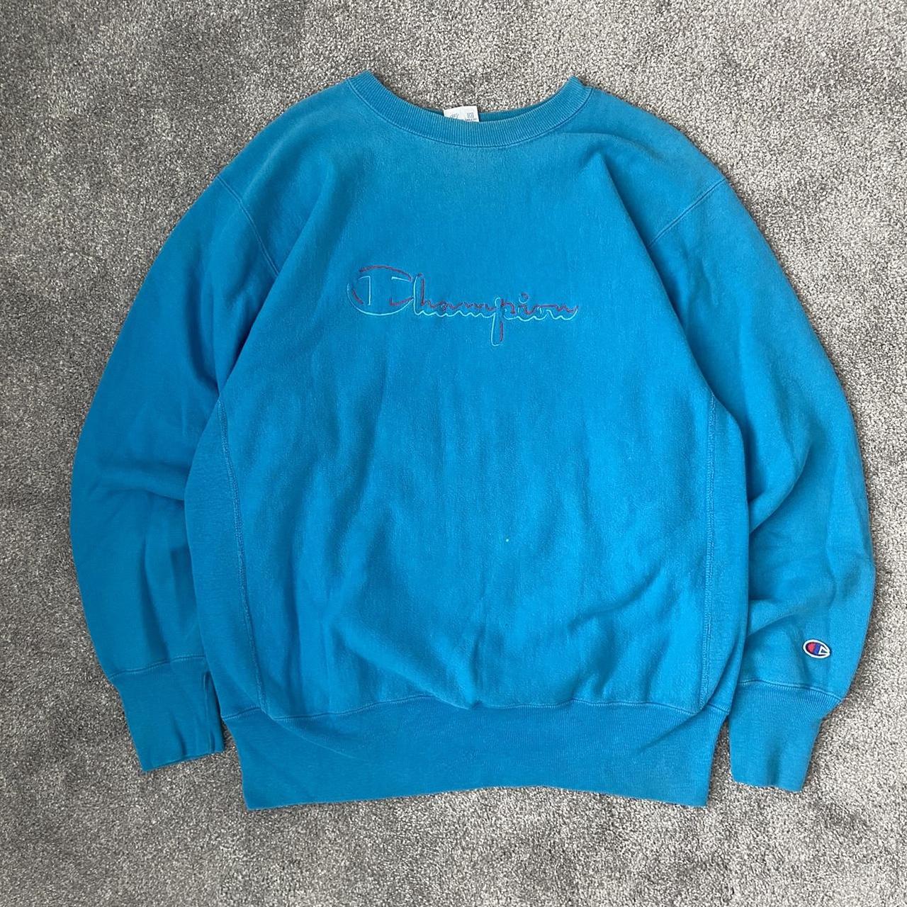 Champion sweater baby blue clearance red