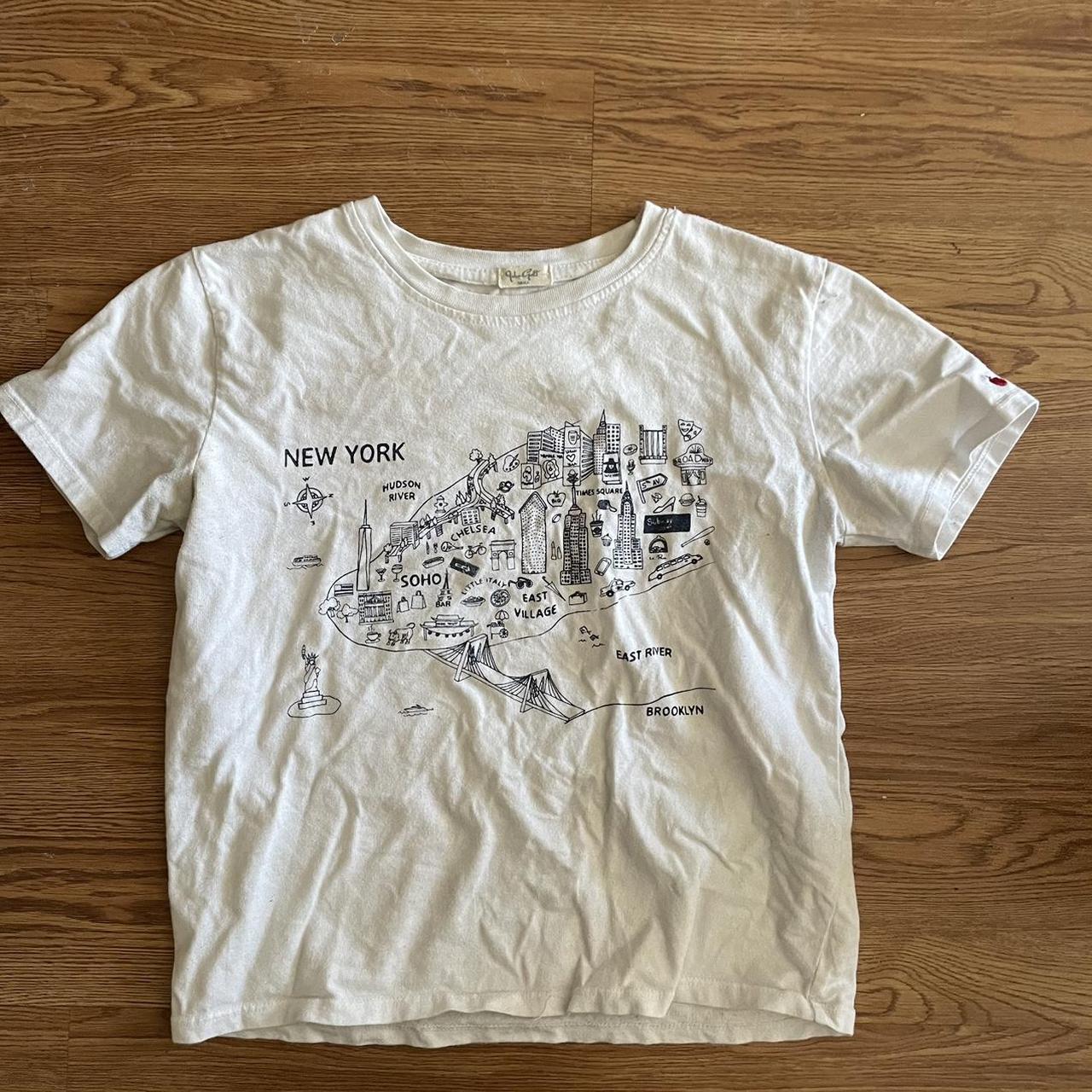 white brandy melville new york graphic tee Depop