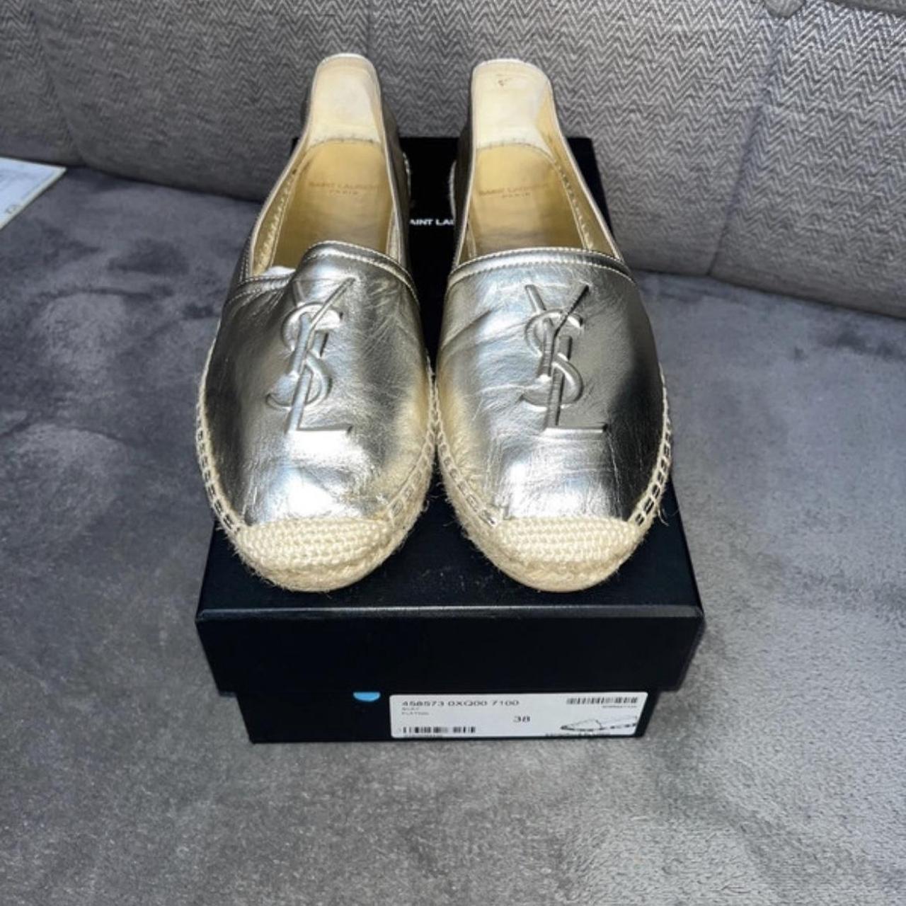 Ysl best sale metallic espadrilles