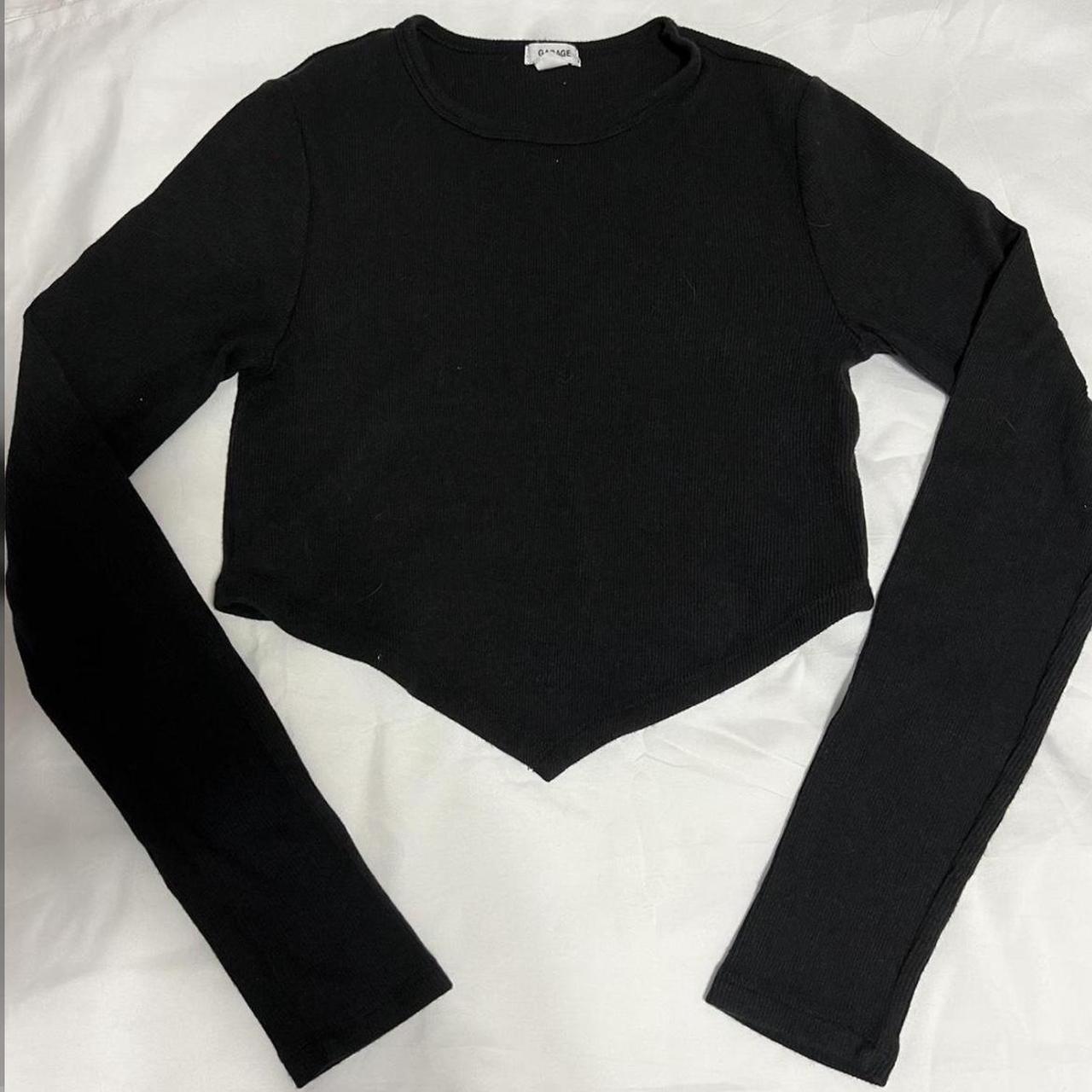 garage crop top triangle long sleeve top size S... - Depop