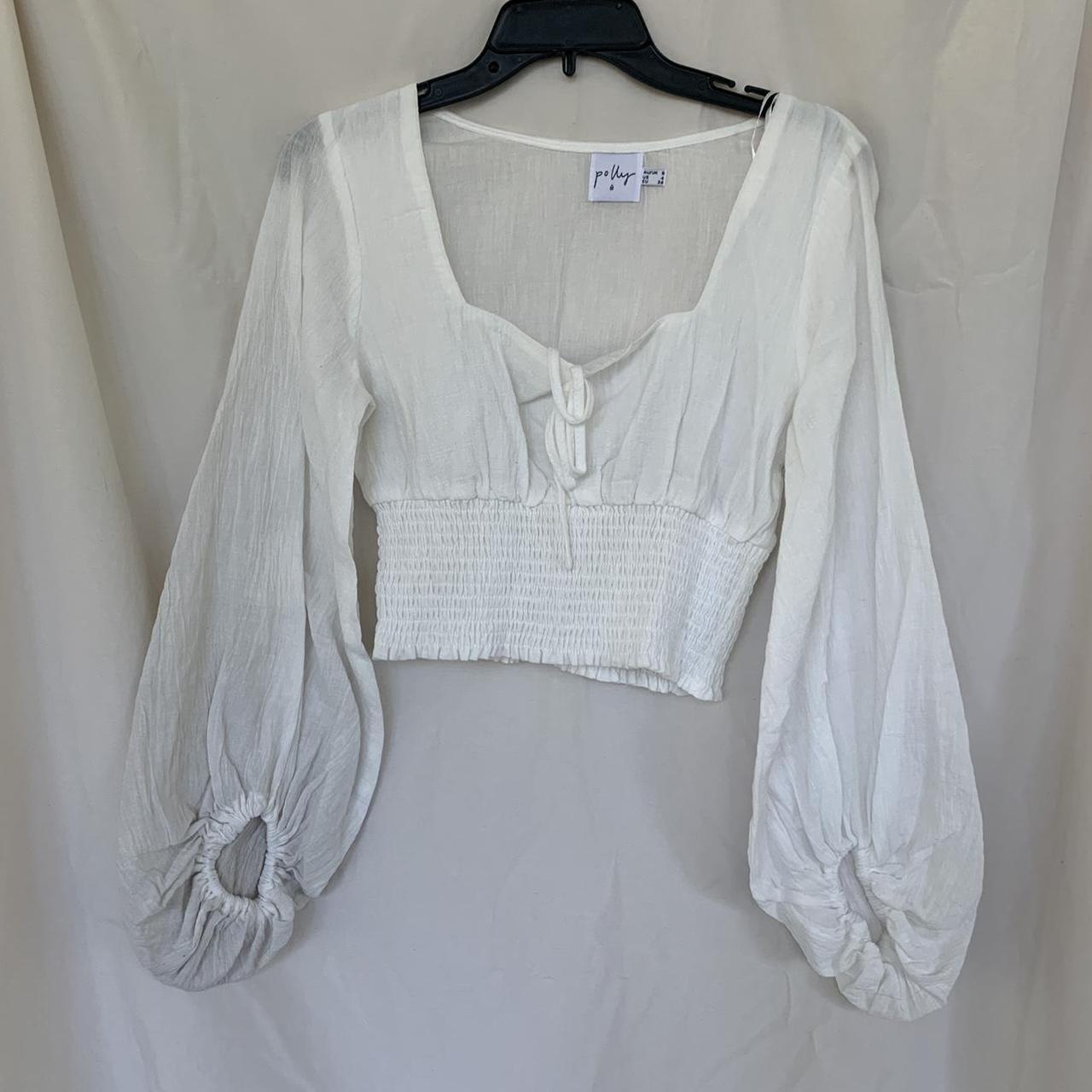 Princess Polly Women's White Blouse | Depop