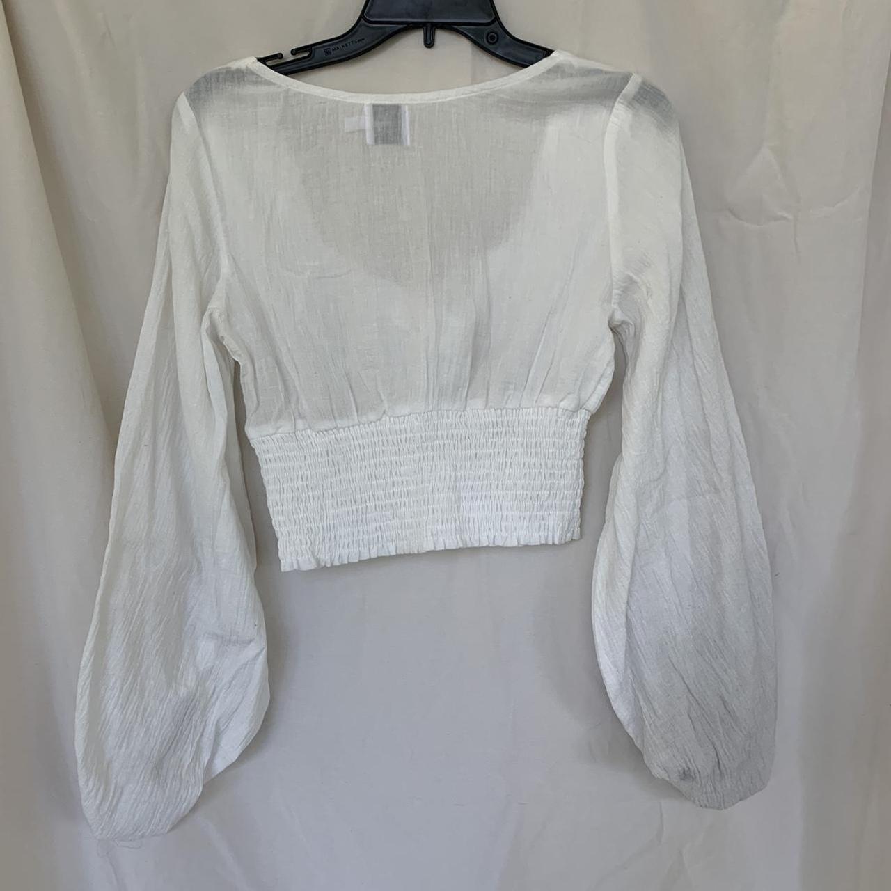 Princess Polly Women's White Blouse | Depop