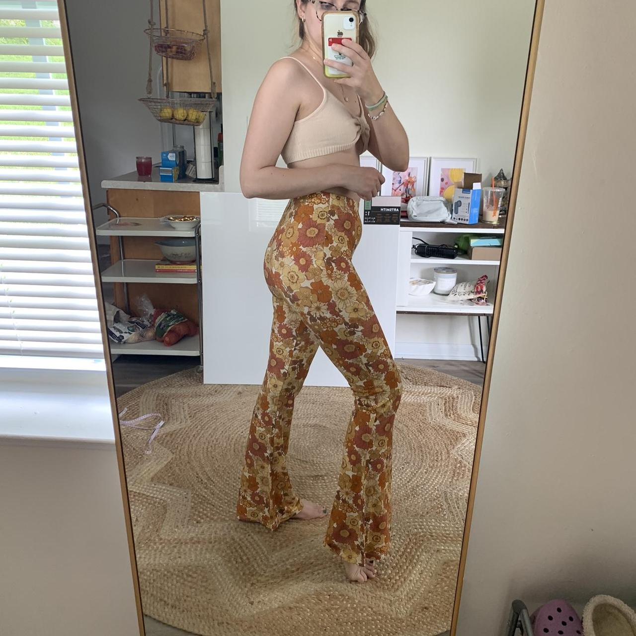 Ghanda Floral Flare Pants! Size 8 AUS/4 US and shown... Depop