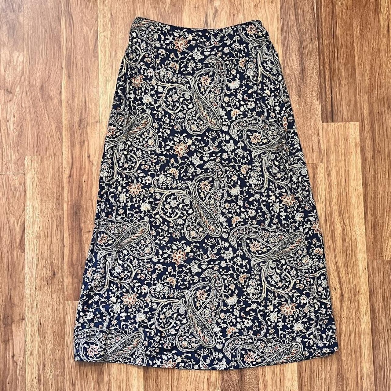 Talbots Paisley Skirt ♡ vintage maxi skirt Depop