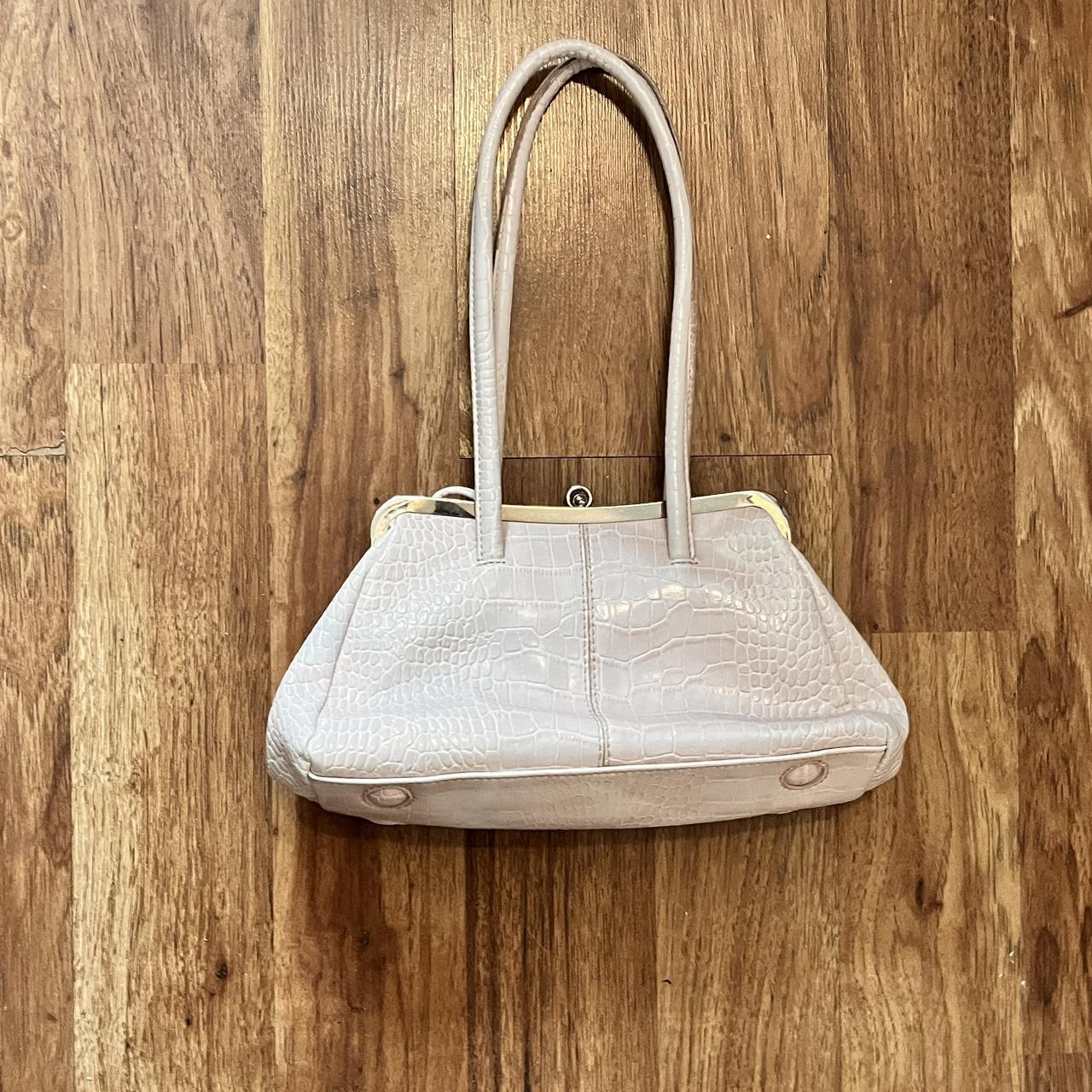 Nine West Brown Faux Leather Double Handle Shoulder Bag Handbag Purse | eBay