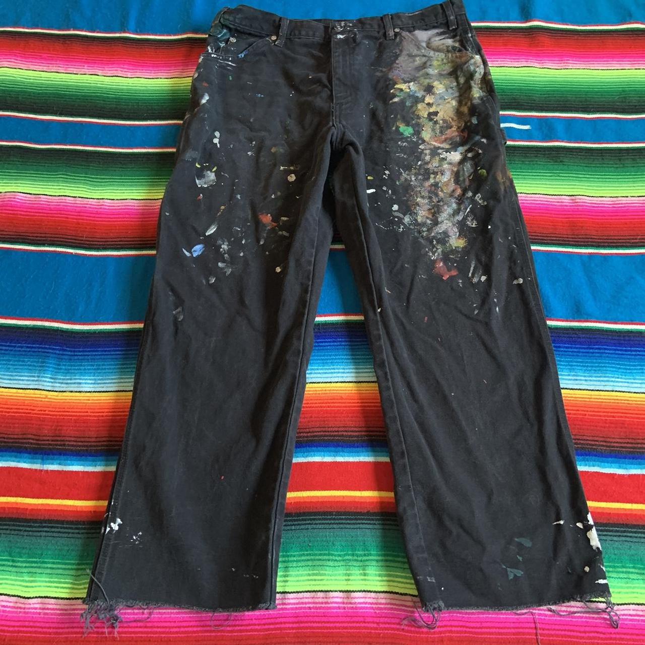 Black paint covered cutoff DICKIES carpenter work Depop