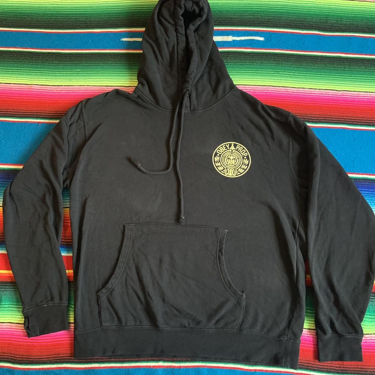 Black OBEY PROPAGANDA hoodie general wear had Depop