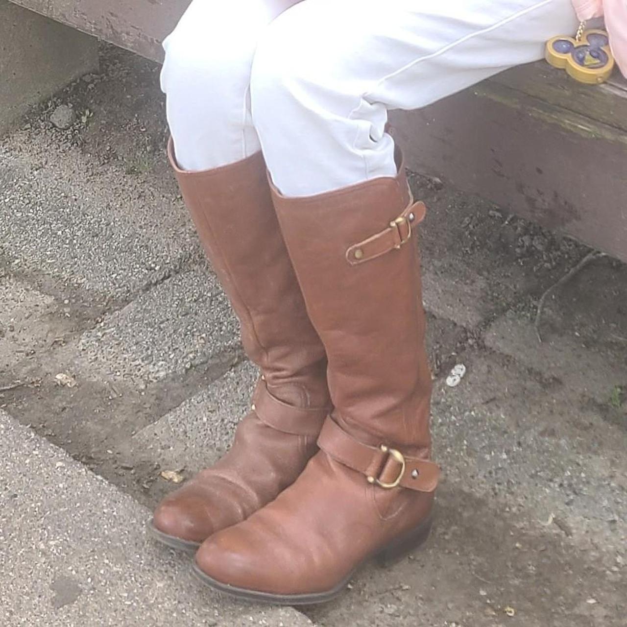 Brown leather riding boots Brand is Naturalizer N5... Depop