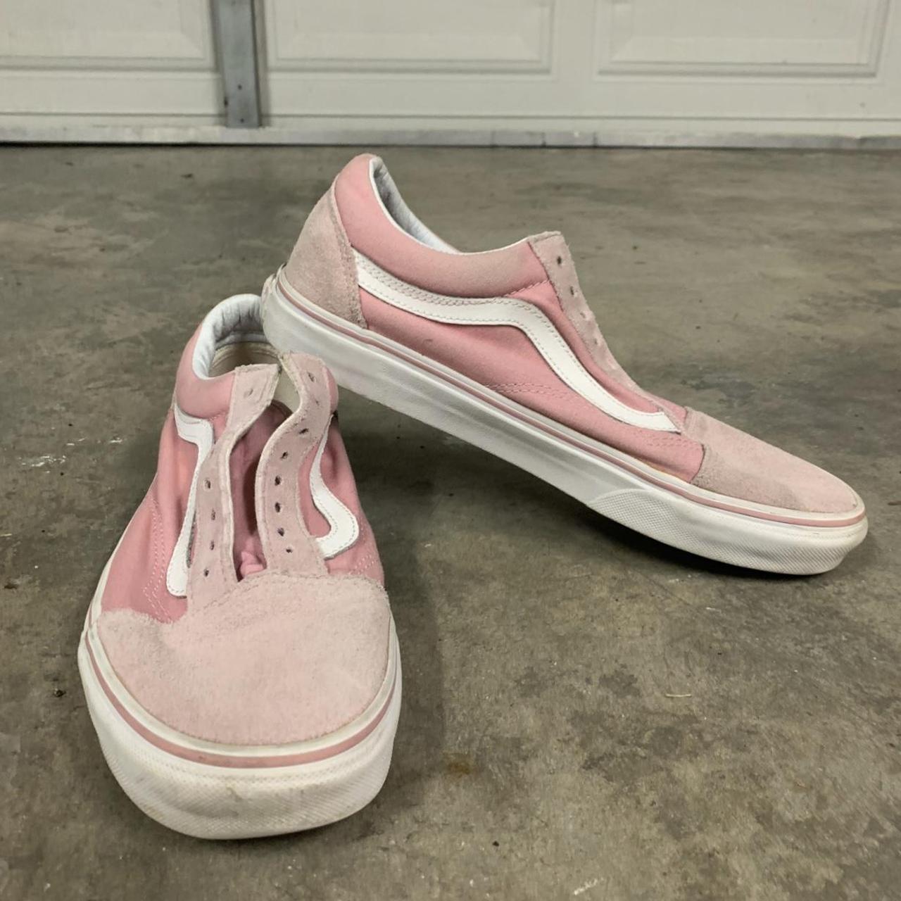 The Pink Suede Old Skool Vans They are in good. Depop