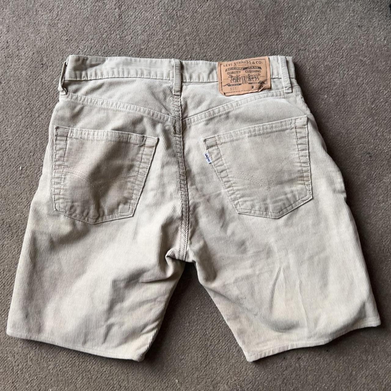 levi’s jorts levi’s beige/khaki neutral toned long... - Depop