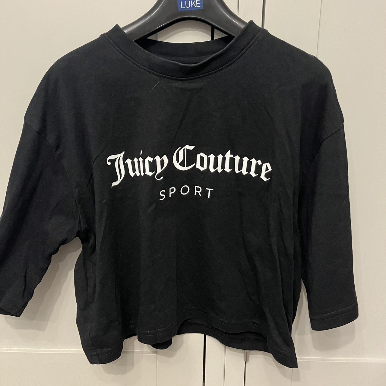 black juicy couture cropped tee perfect condition,... - Depop