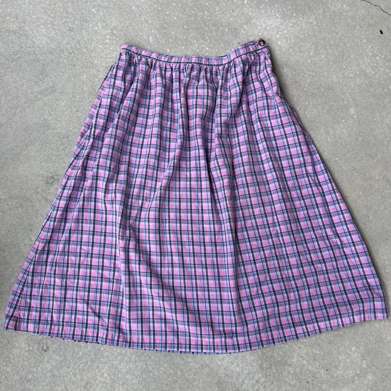 Women's Pink and Blue Skirt | Depop