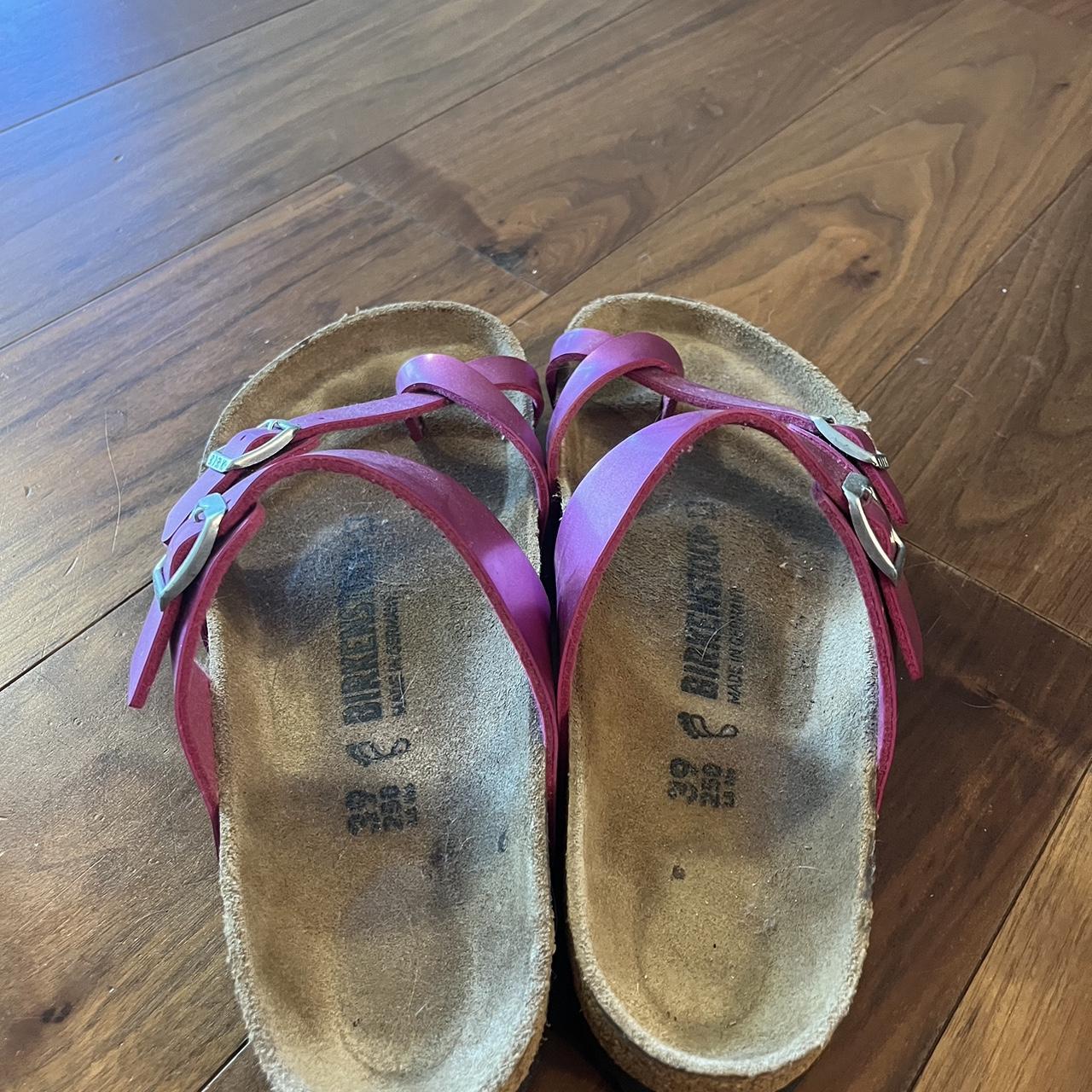 pink birkenstocks 🌸worn a couple times, but dusty... - Depop