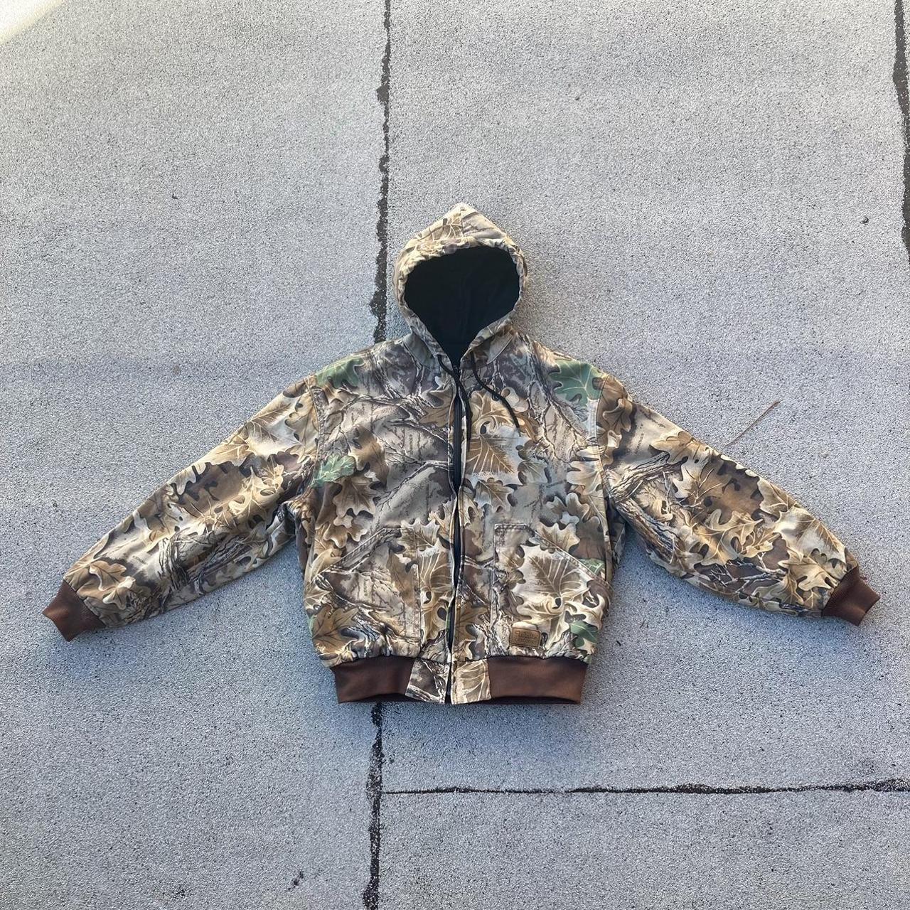 vintage walls outdoors real tree camo hooded jacket... - Depop