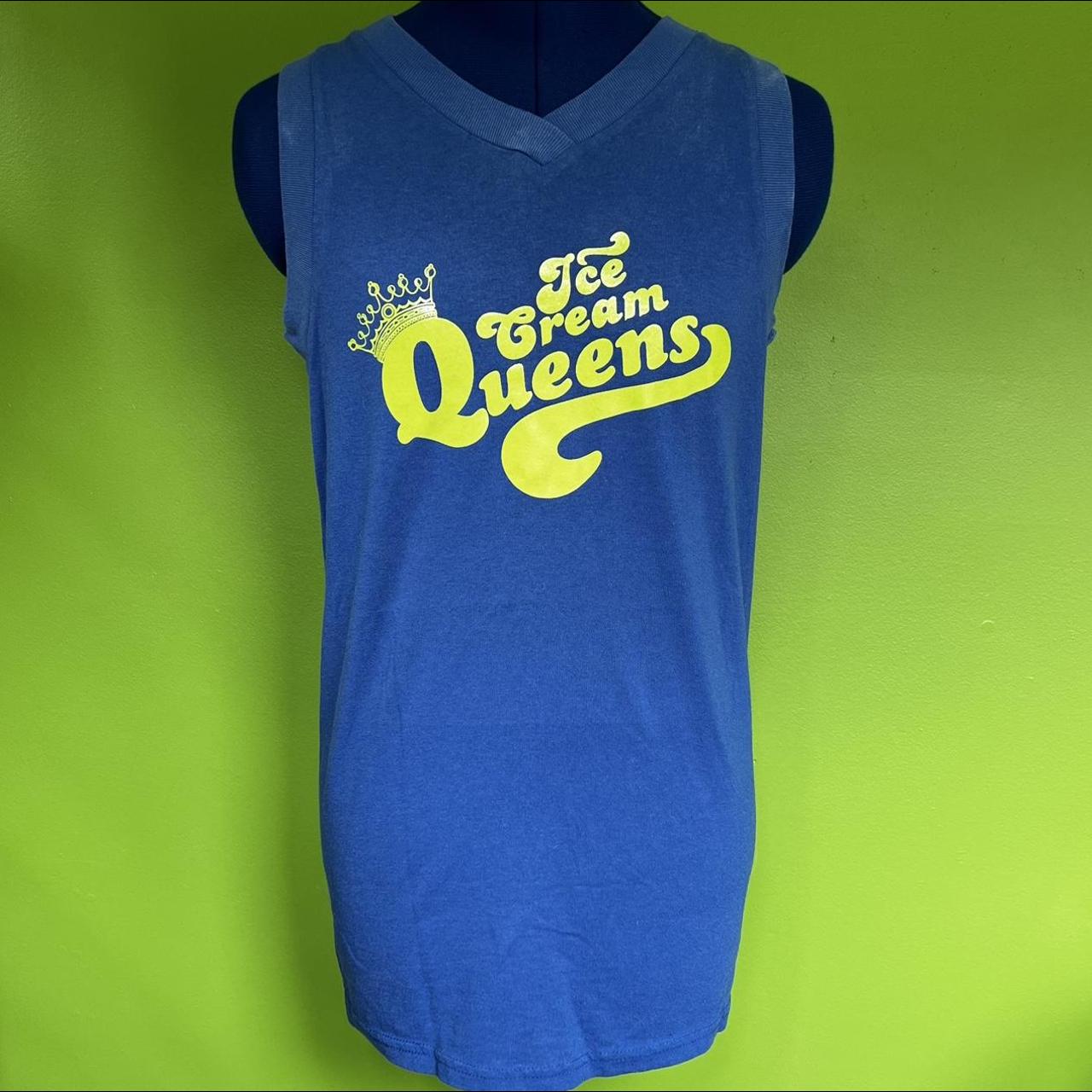 VTG 90s Ice Cream Queen #33 softball tank top double... - Depop