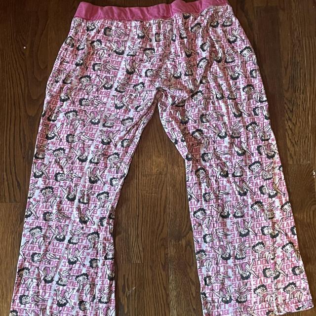 Vintage Y2K Betty Boop Cute Pajama Pants Size Large - Depop