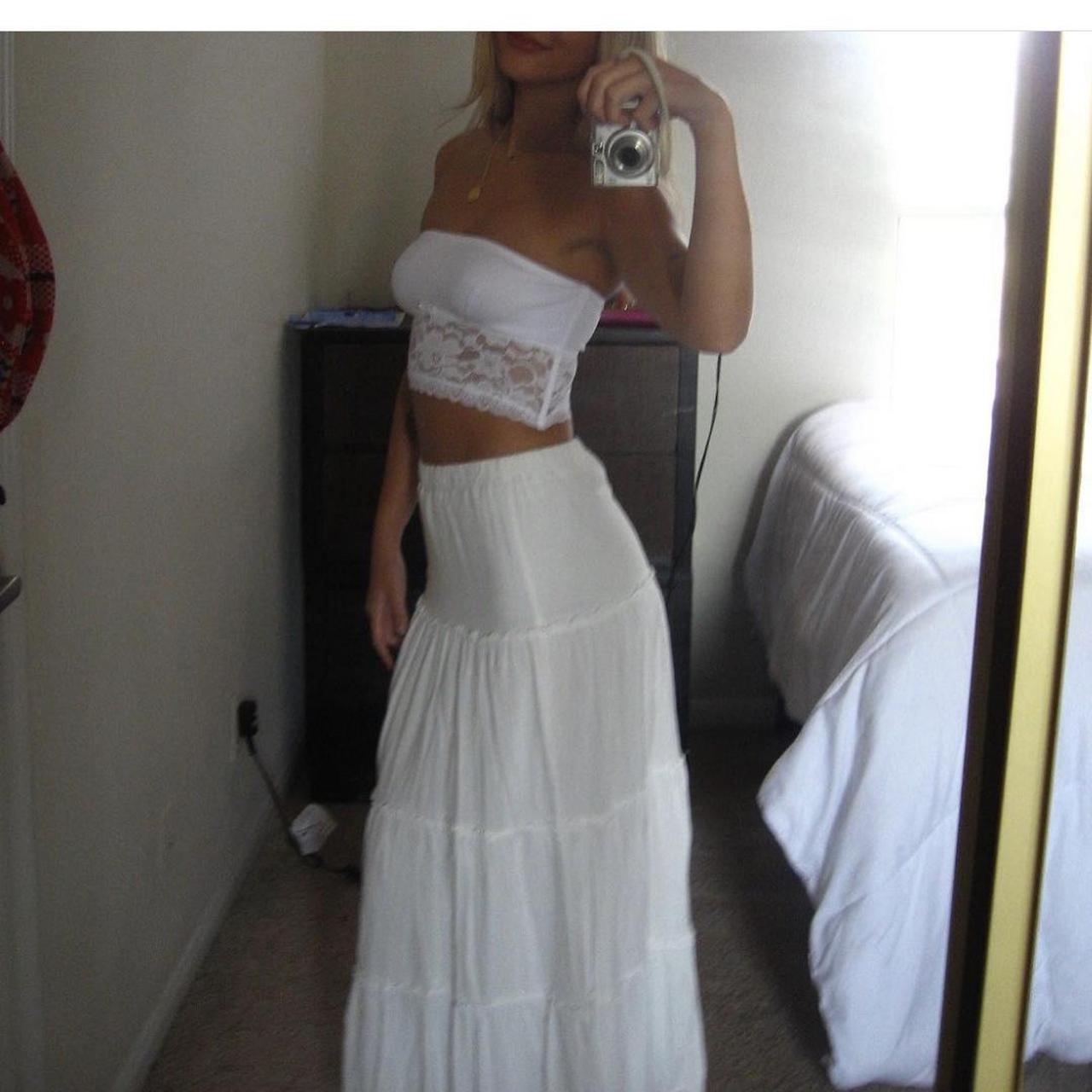 izzy skirt from brandy melville!! beautiful layered... Depop