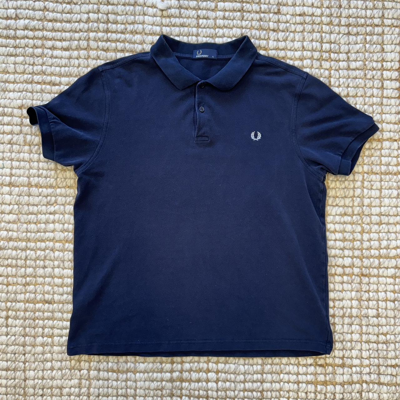 Fred Perry Polo Shirt Size XL Navy, fits more like a... - Depop