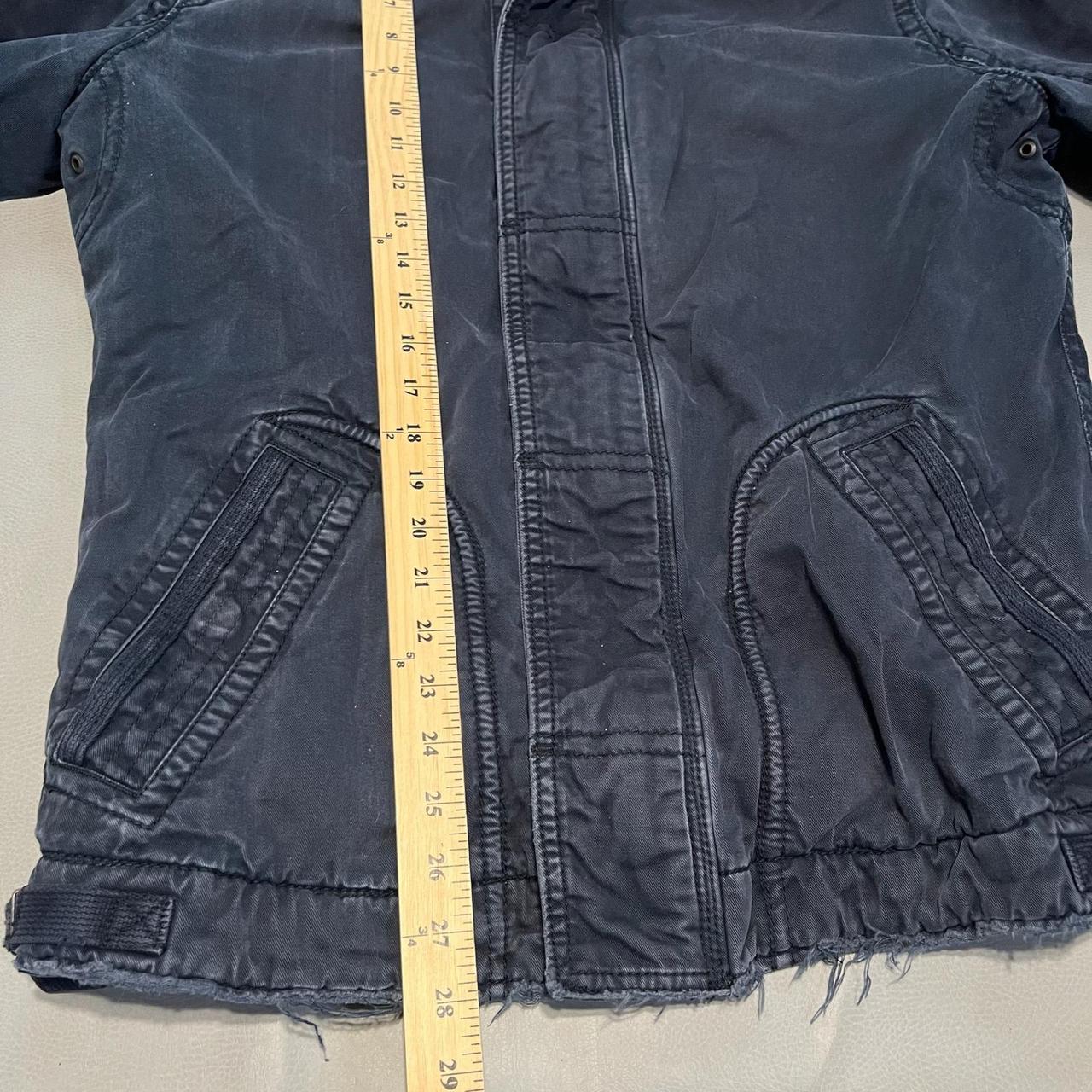 Abercrombie & Fitch Men's Bomber Jacket - Blue/Br… - image 3