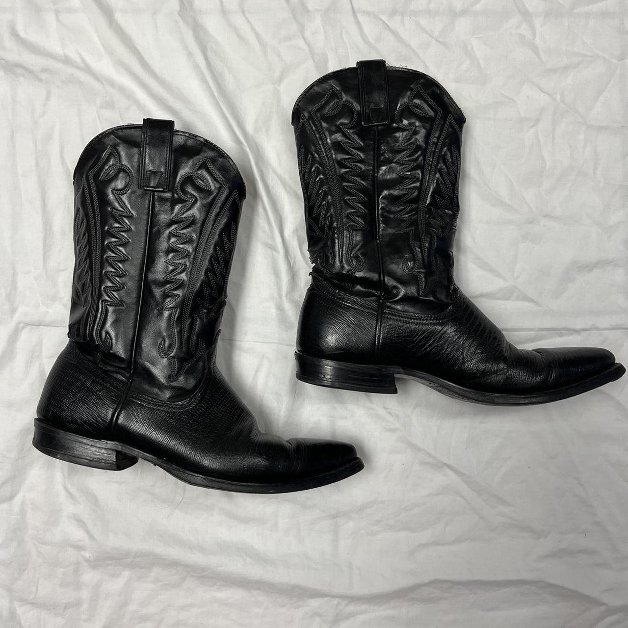 Vibram Vintage Cowboy Boots Size Men's 9D Preloved,... Depop