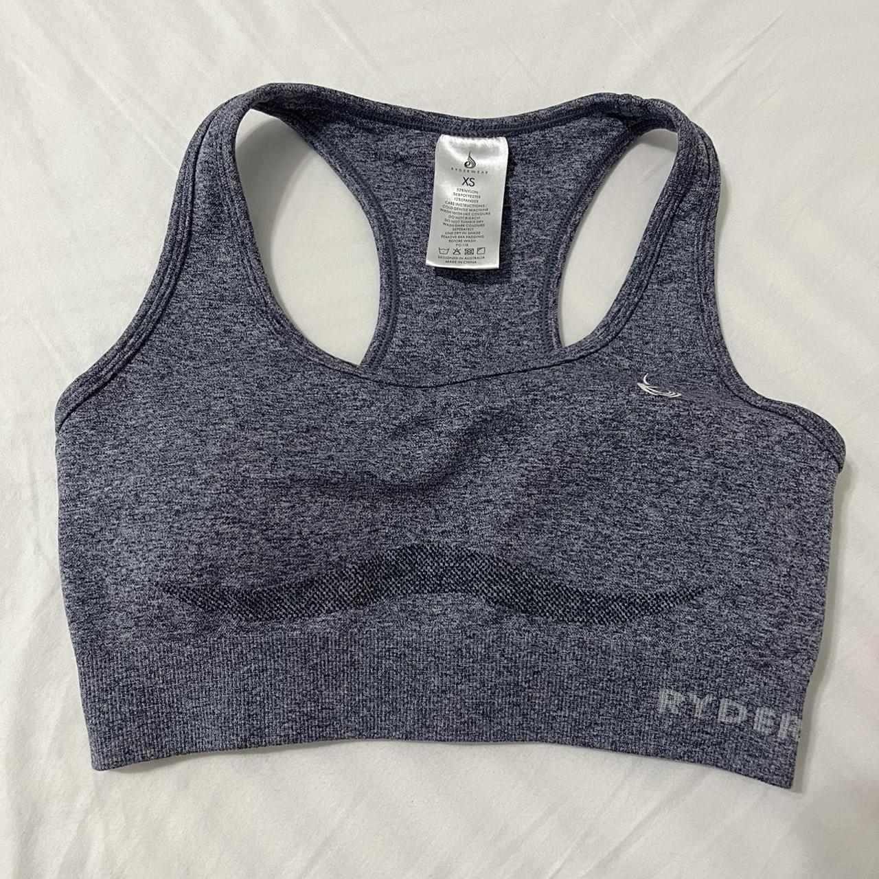 Blue Patterned Nike Pro Dri-Fit Sports Bra Size M - Depop