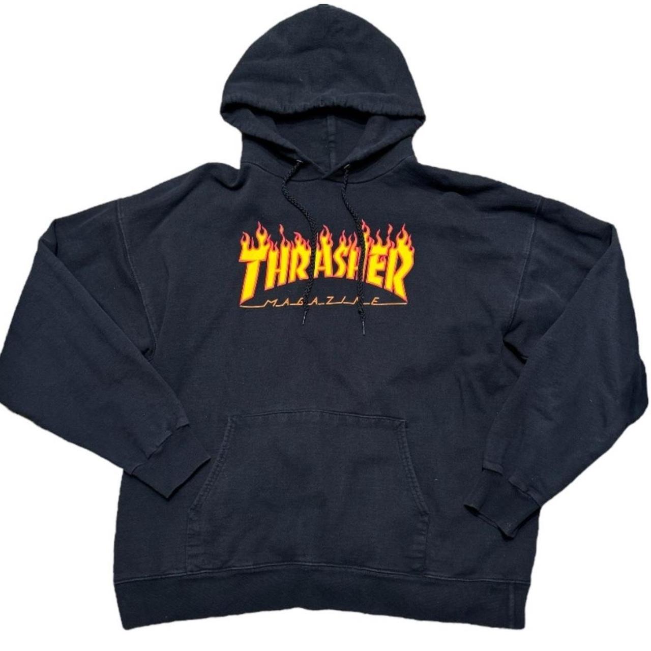 Orange clearance thrasher hoodie