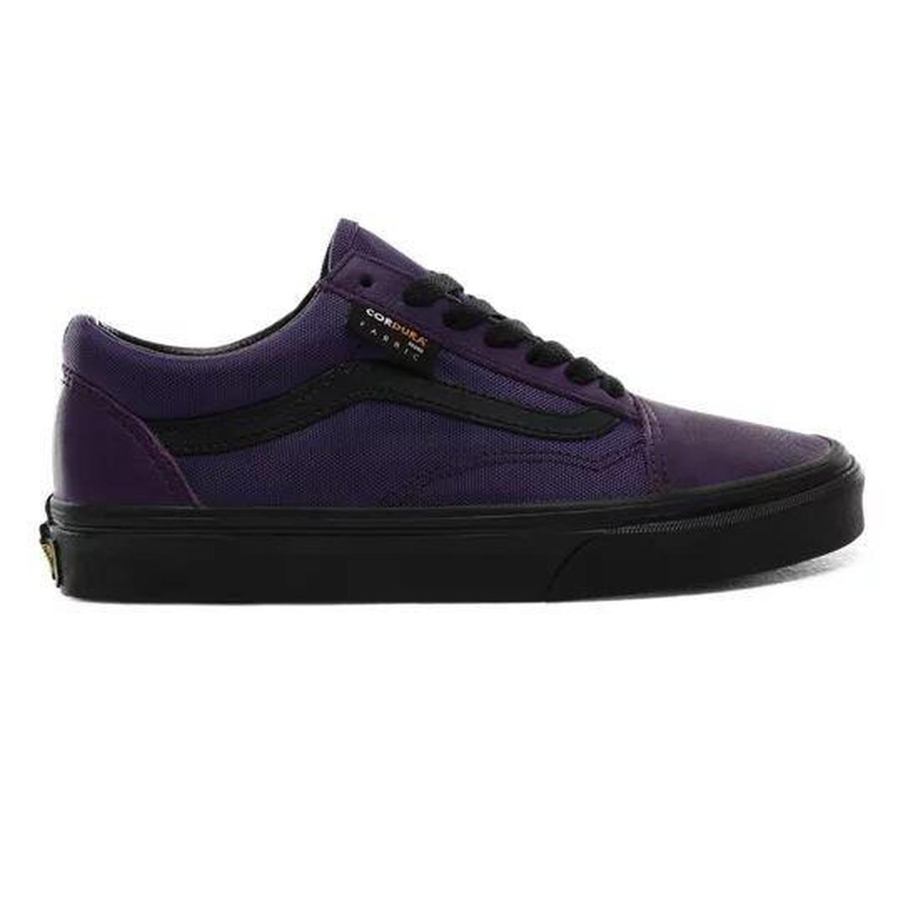 Black and purple store old skool vans