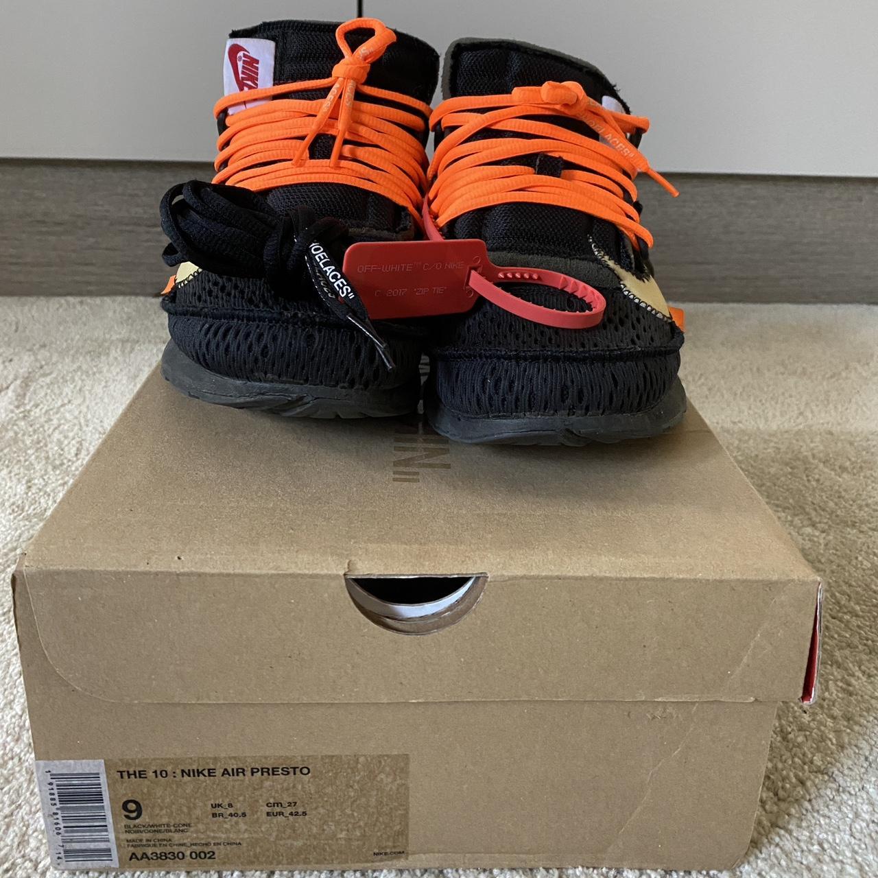 Off white presto hot sale black laces