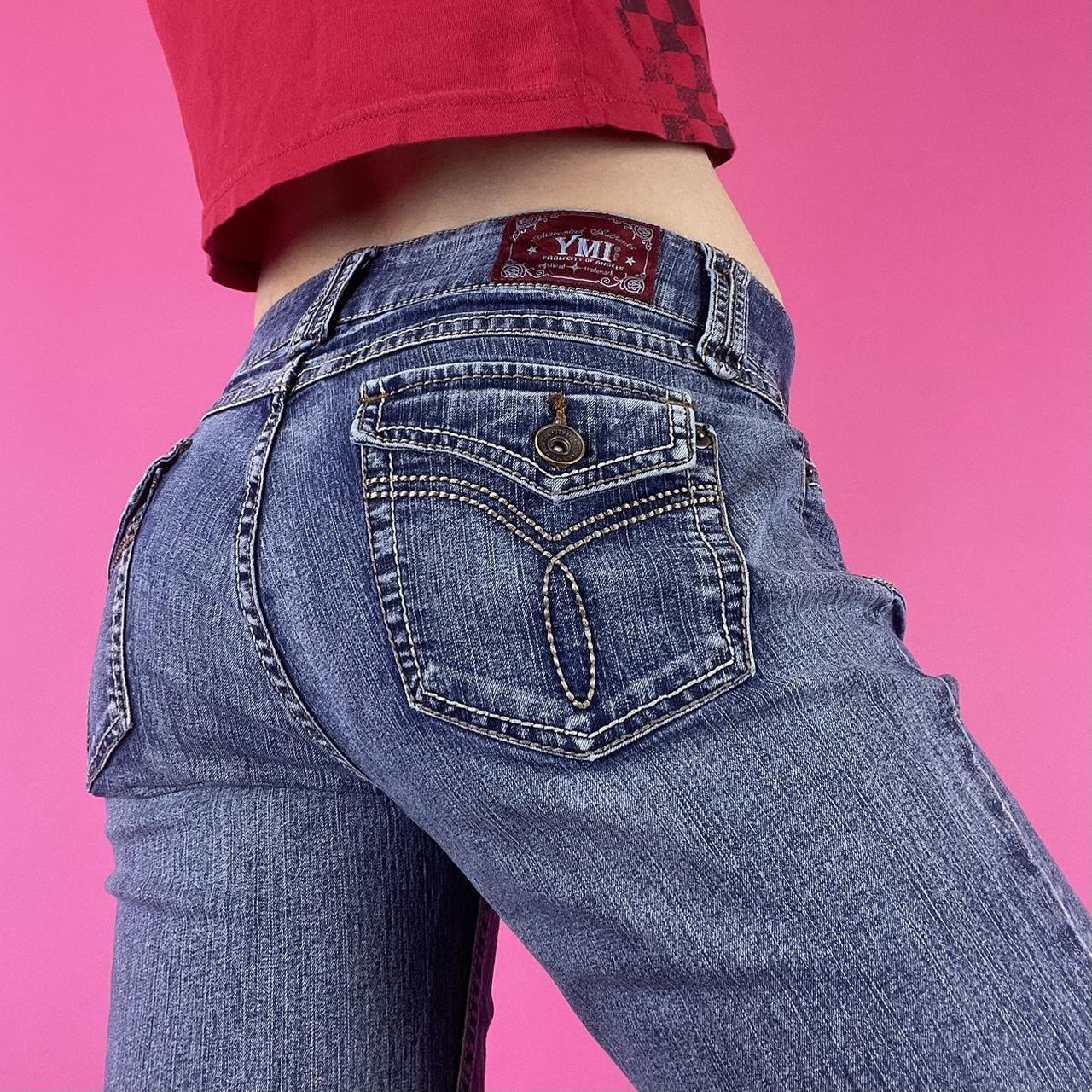 y2k low rise faded medium wash YMI bootcut jeans... Depop