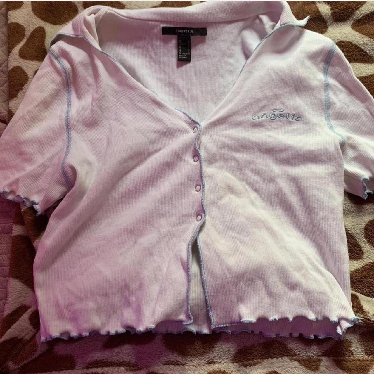 Crop Top Angel Shirt Forever 21 Angel Crop Top Shirt By Forever 21