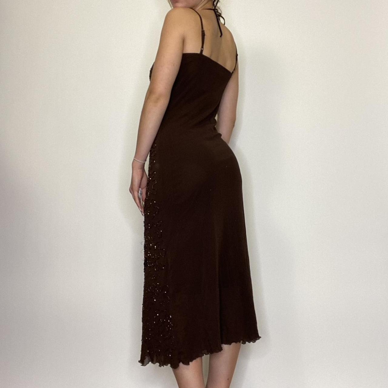 Beaded sequin mesh maxi dress Brand: H&D Modelled... - Depop