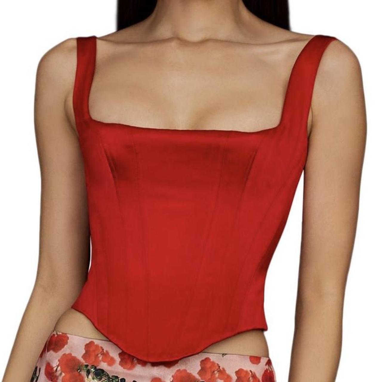 Rafa Scarlet shops satin longline corset