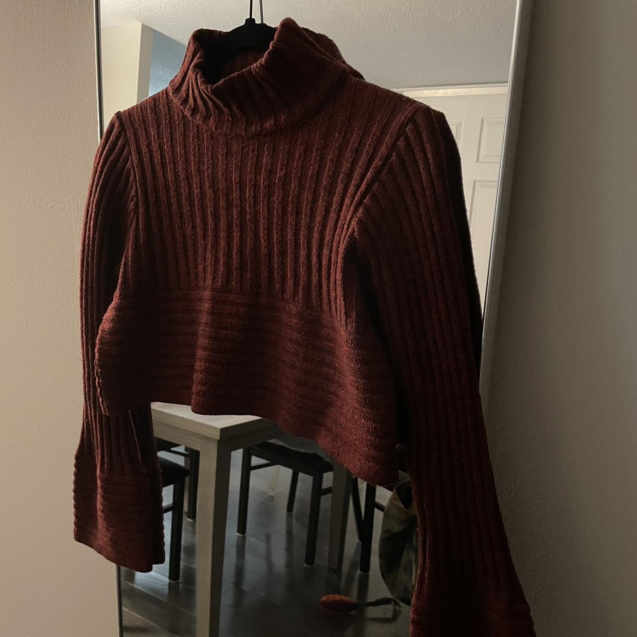 Cropped best sale maroon sweater