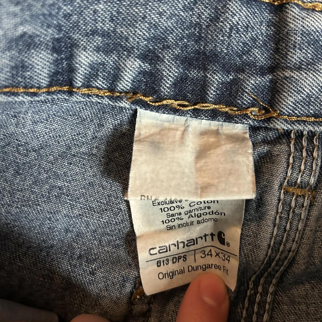 Awesome distressed carhartt carpenter jeans.... - Depop