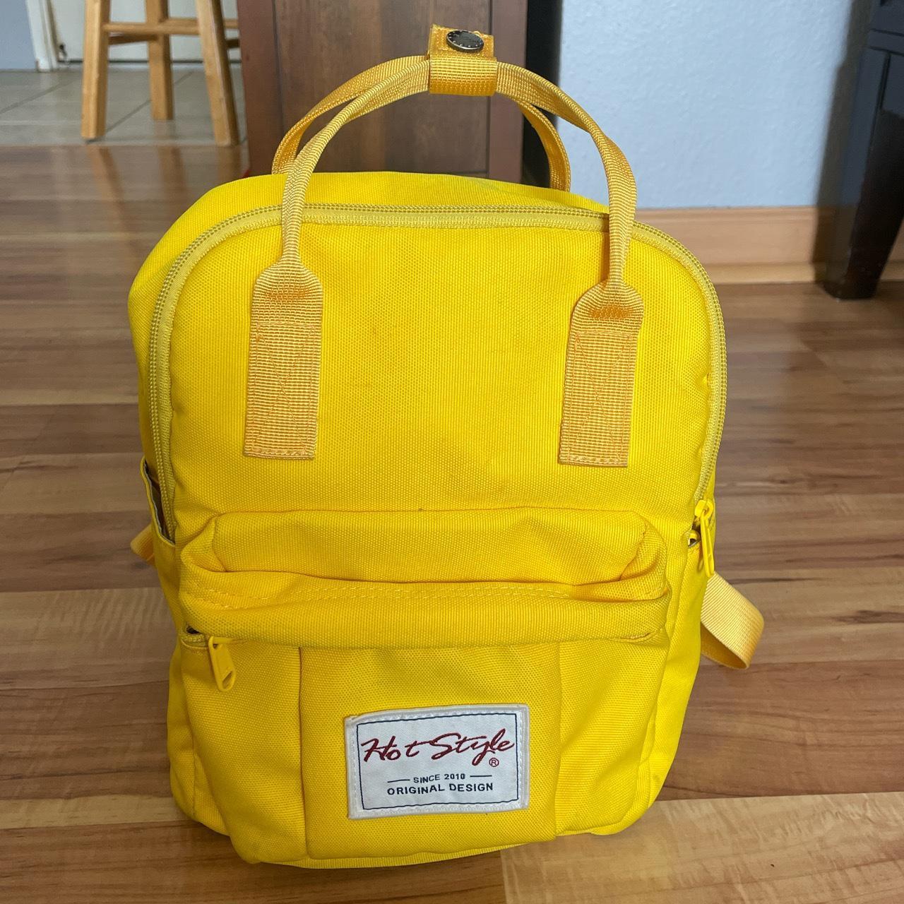 Mini yellow backpack Kanken bag dupe !! So many... Depop