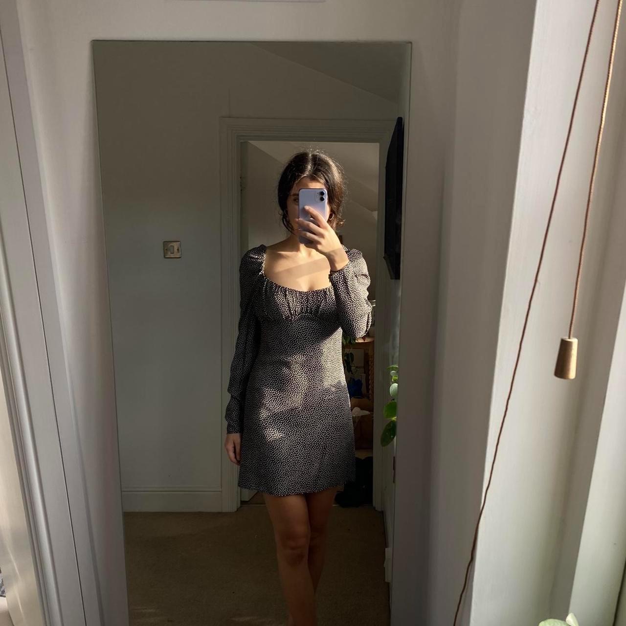 polka dot mini dress zara