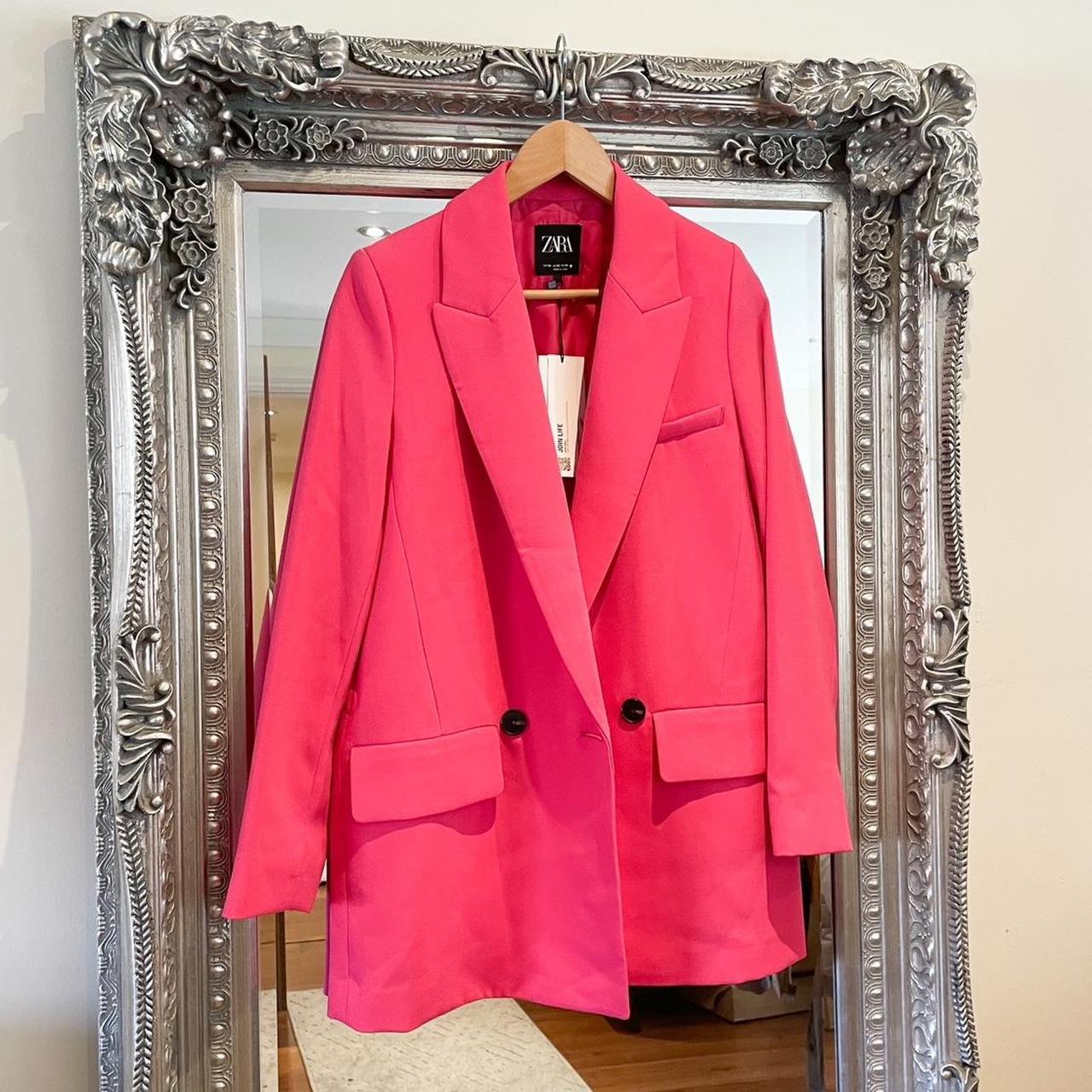 Zara pink oversized blazer Size XS Brand new with tags Depop
