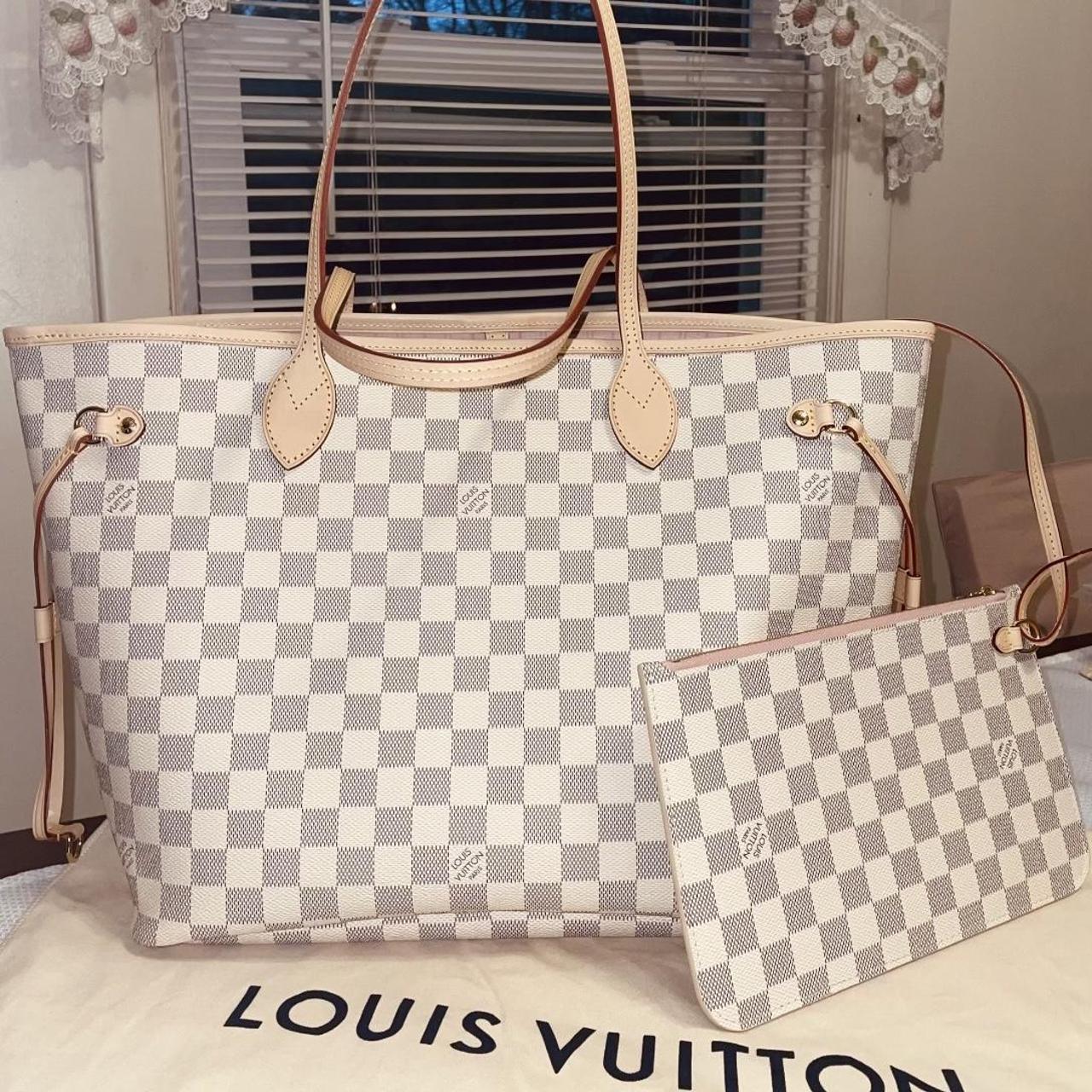 Louis Vuitton “Neverfull MM” tote in damier ebene - Depop