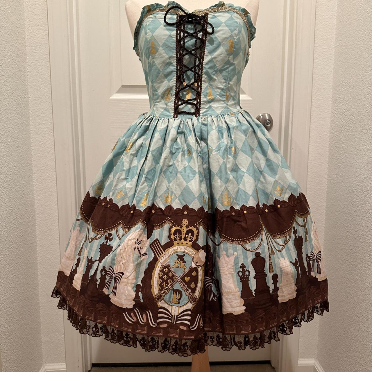 Angelic Pretty - Chess Chocolate Bustier JSK -... - Depop