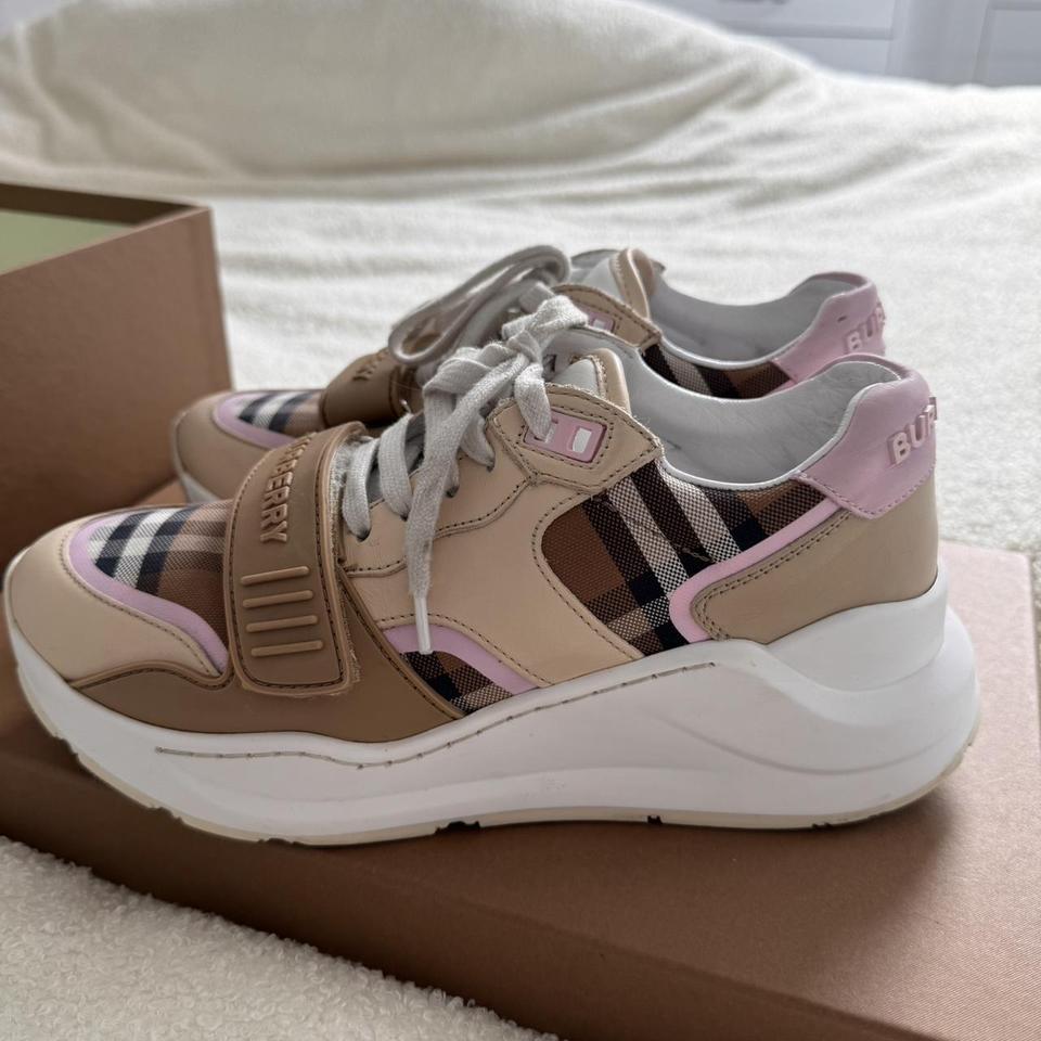 Burberry Trainers With the box dust bag and receipt Depop