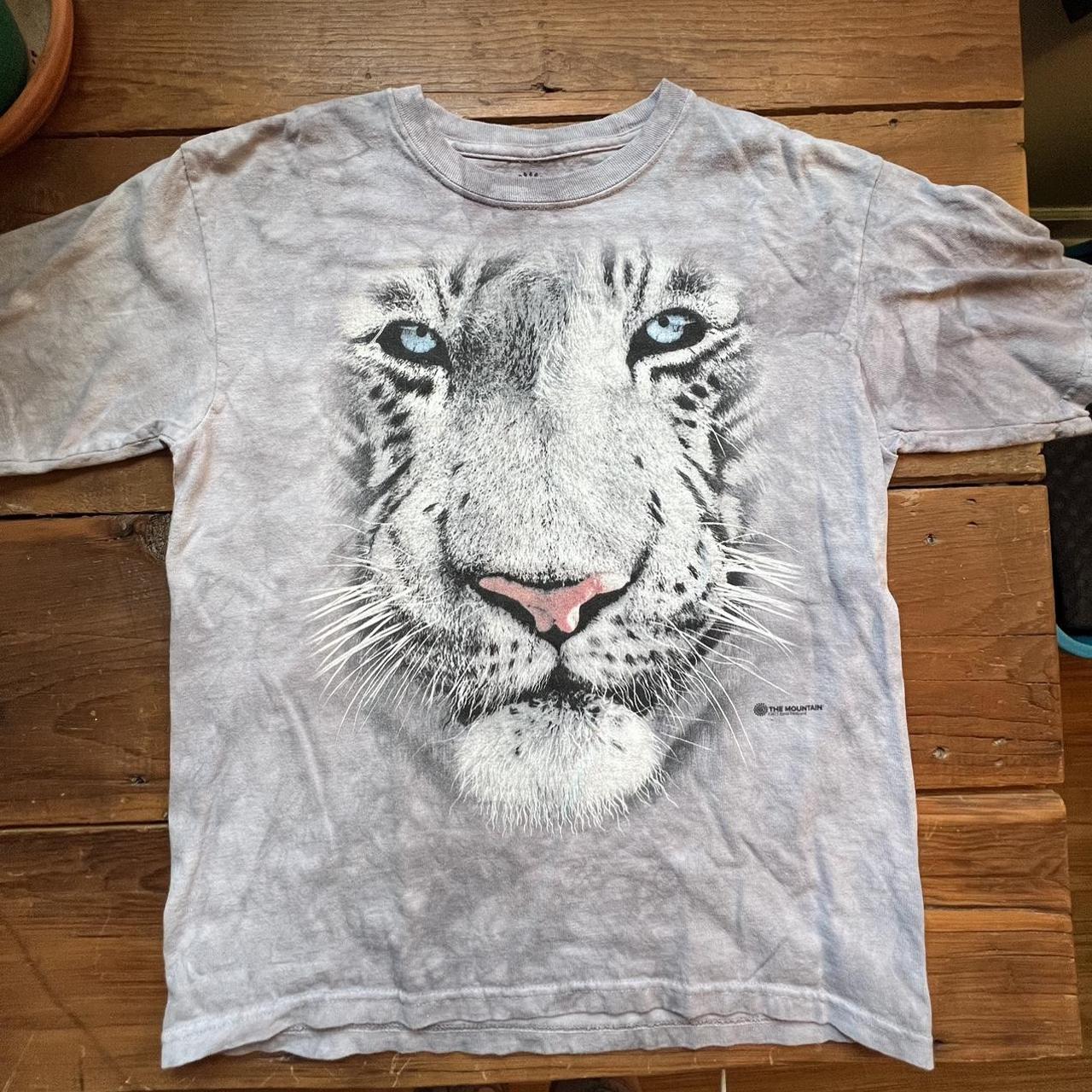 White Tiger White Graphic T-Shirt - Small 