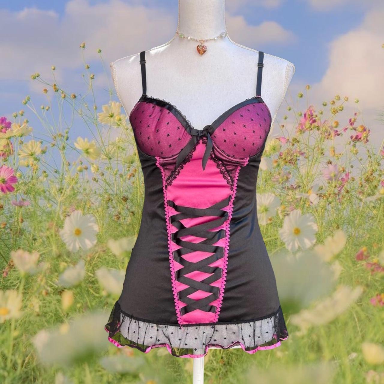 gothic fairy babydoll corset bustier ☽༓･*˚⁺‧͙ lace up... Depop