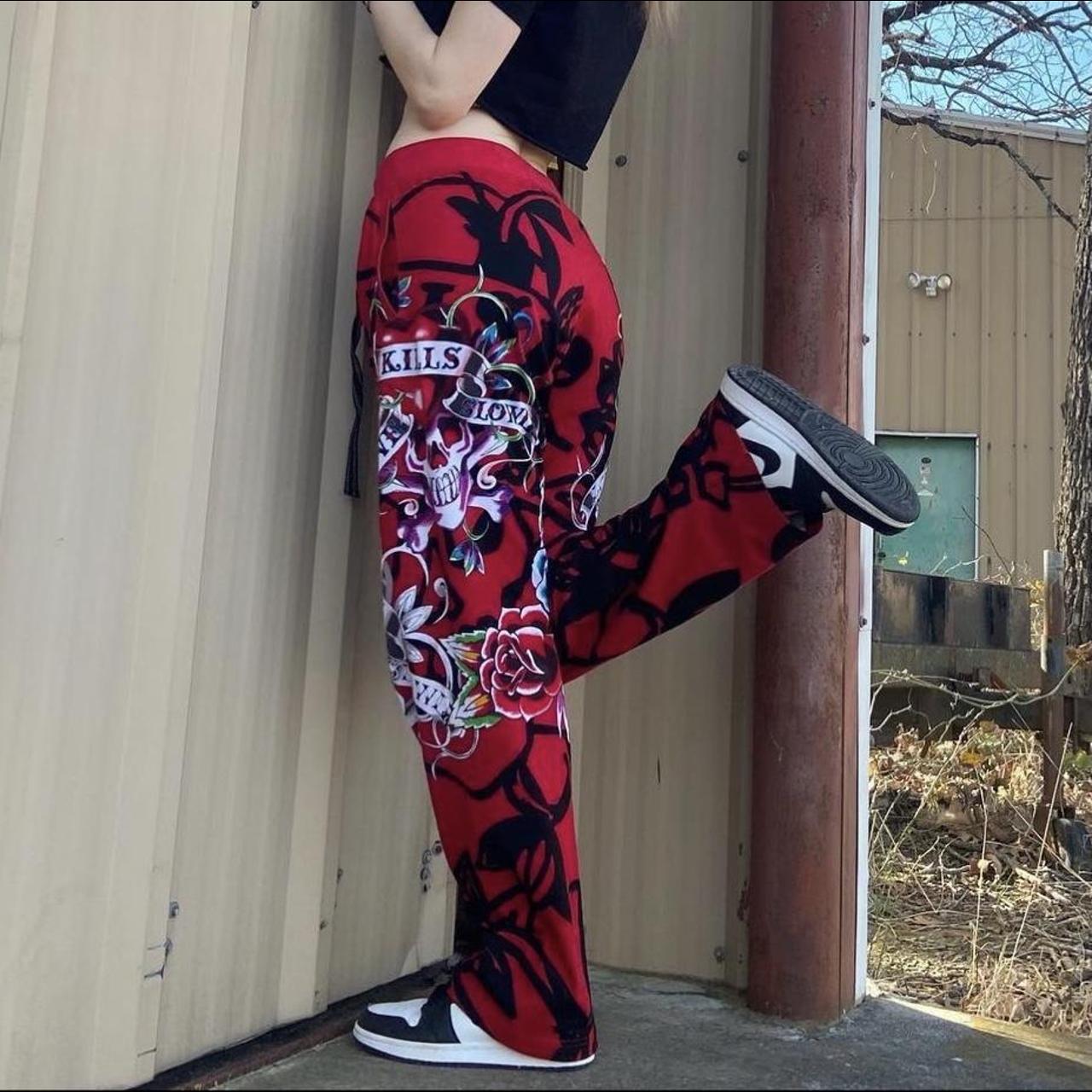 Ed Hardy Flare Sweatpants 2 Die 4 I Normally Depop