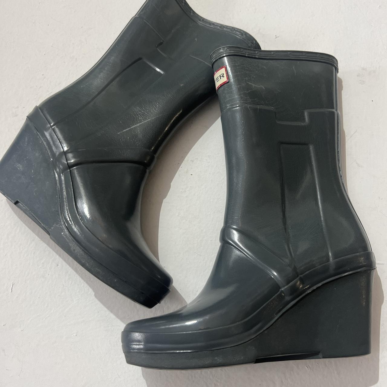 Hunter Womens Kellan Wedge Heel Round Toe