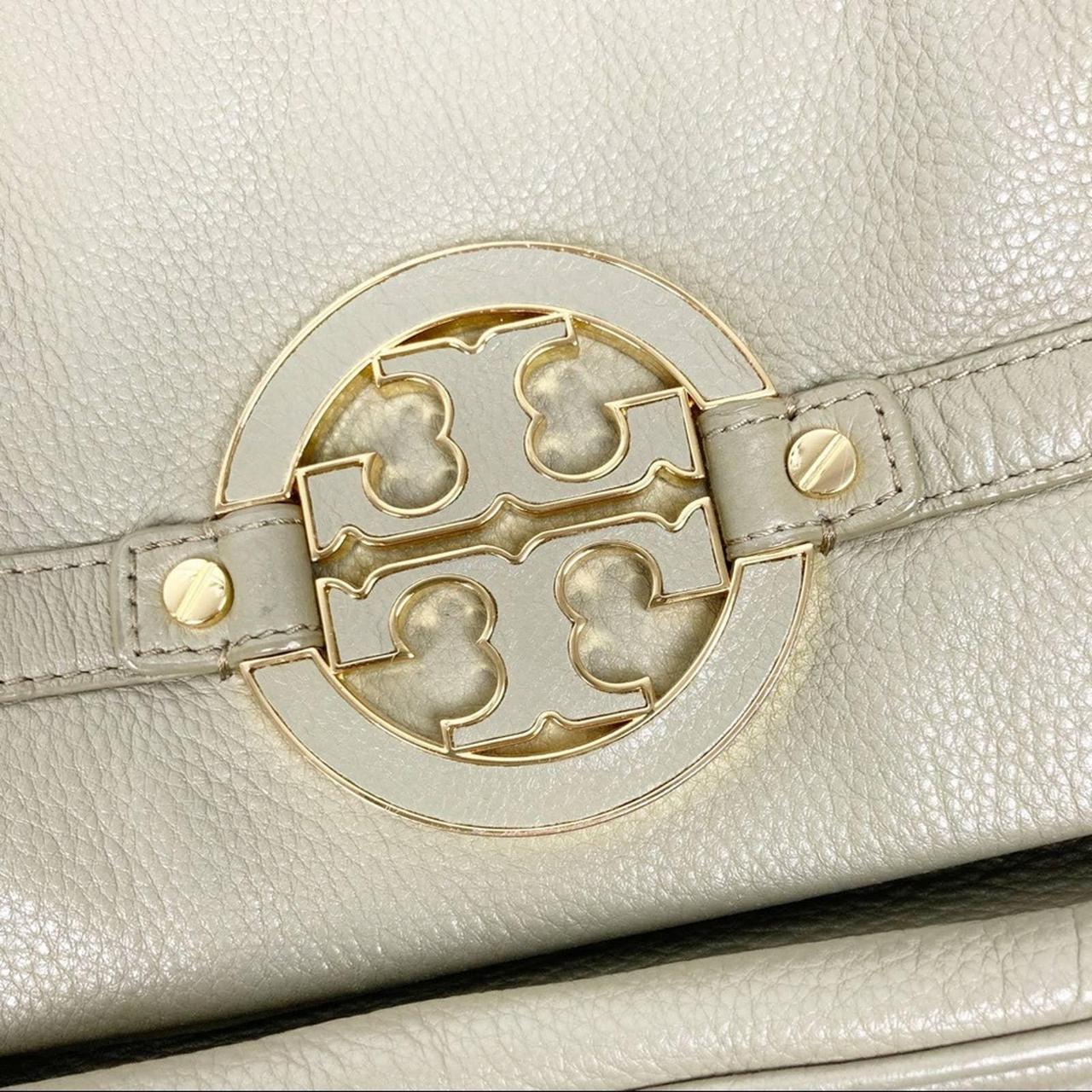 Tory Burch Leather Amanda Messenger Flapover... - Depop