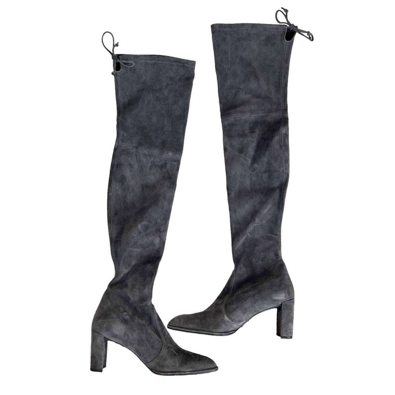 Stuart weitzman grey top suede boots