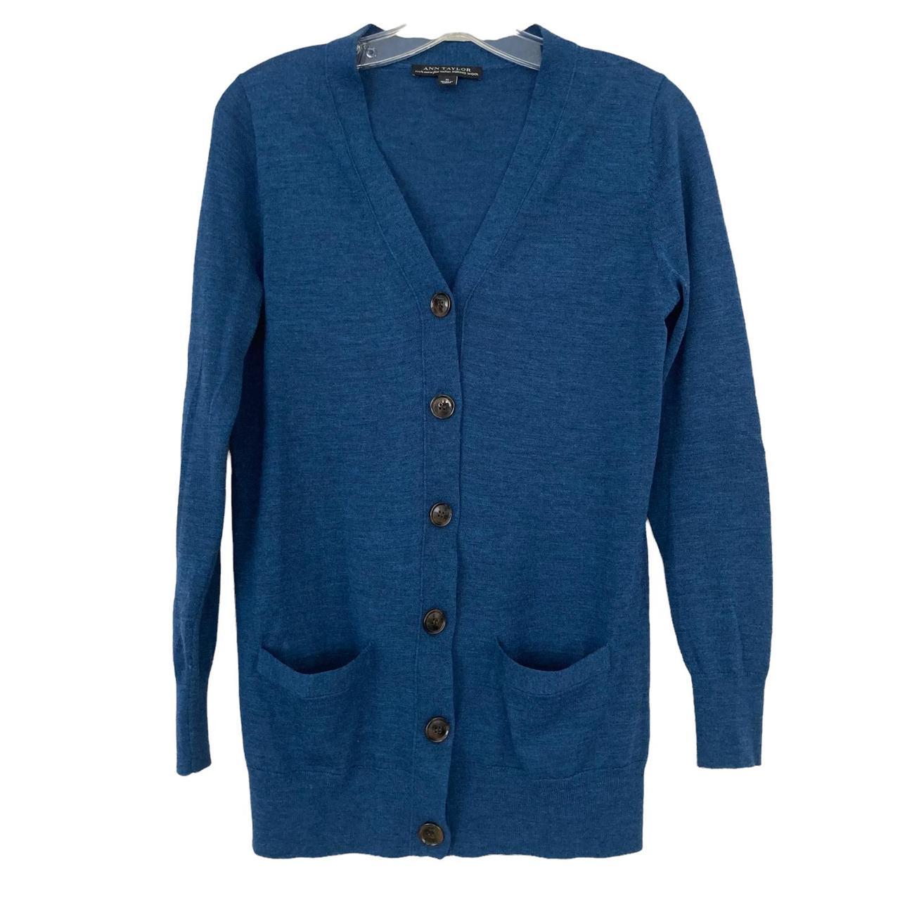 Ann taylor best sale navy cardigan