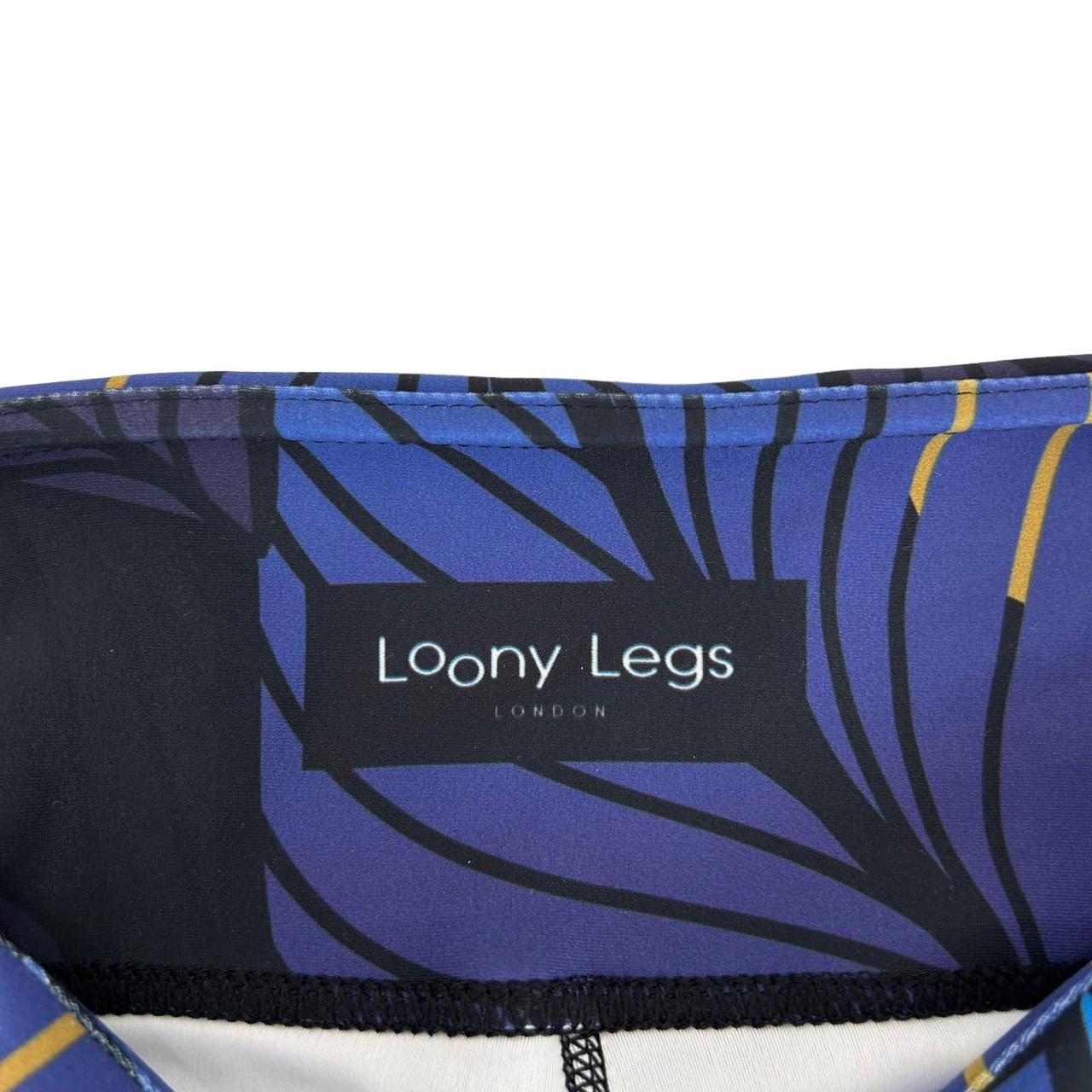 Loony Legs London Floral Fireflies Blue Yellow - Depop